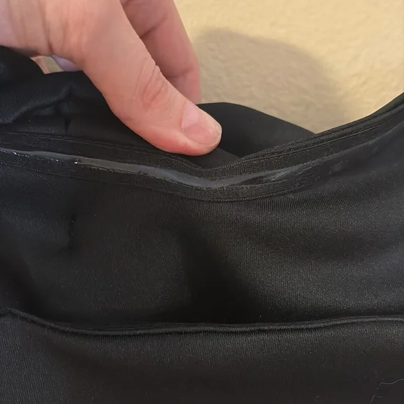 ASOS DESIGN scuba off the shoulder bow detail midi dress in black size 8 - Picture 13 of 13